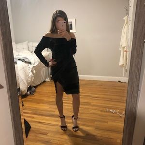 Black midi dress